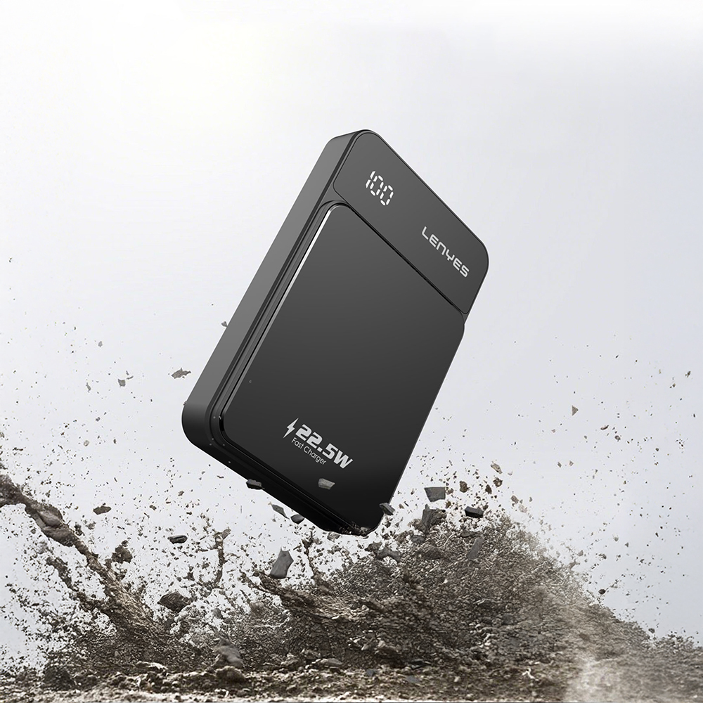 Lenyes PW126D Dijital LED Ekranlı Kablosuz Şarj Özellikli Powerbank 22.5W 10.000mAh - 1