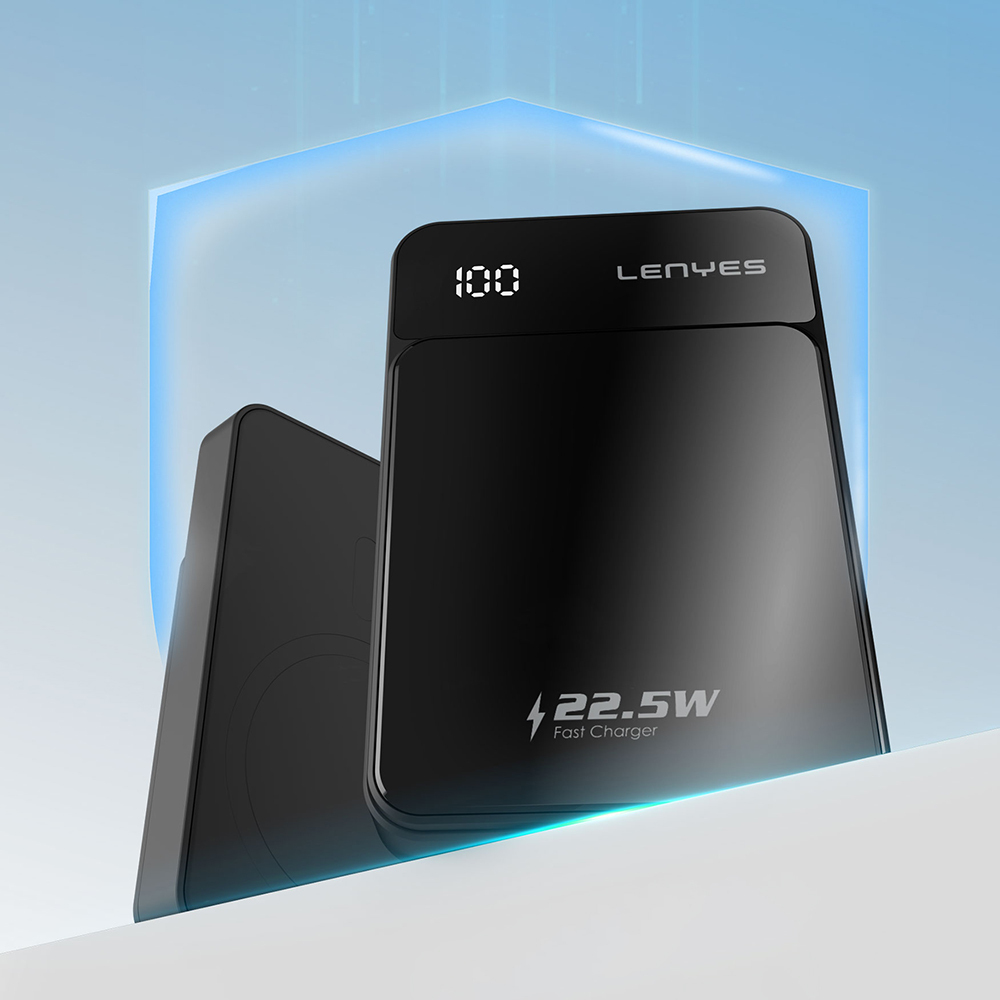 Lenyes PW126D Dijital LED Ekranlı Kablosuz Şarj Özellikli Powerbank 22.5W 10.000mAh - 4