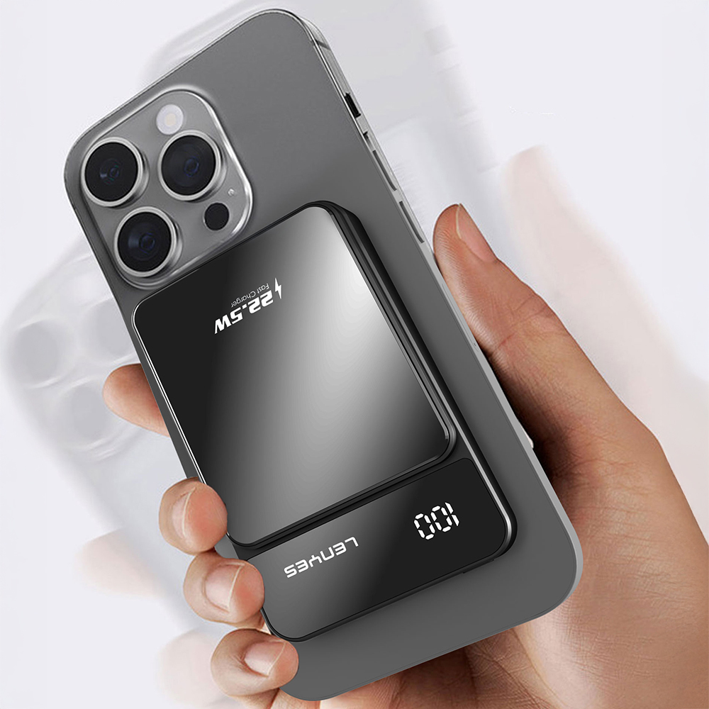 Lenyes PW126D Dijital LED Ekranlı Kablosuz Şarj Özellikli Powerbank 22.5W 10.000mAh - 6