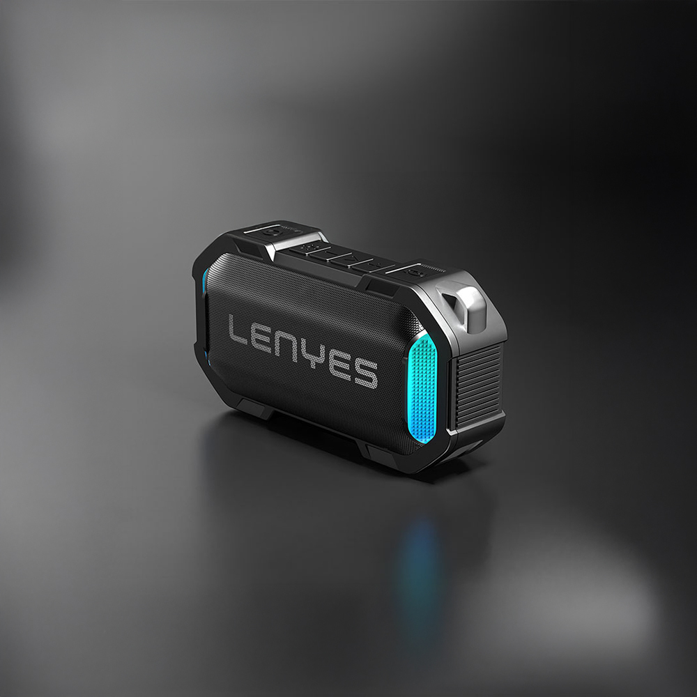 Lenyes S233 Ritme Duyarlı RGB Işıklı Taşınabilir Su Geçirmez TWS Bluetooth Hoparlör - 2
