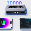 Lenyes PX1002D Dijital LED Göstergeli Teleskopik Type-C ve Lightning Kablolu Powerbank 35W 10.000mAh - 3