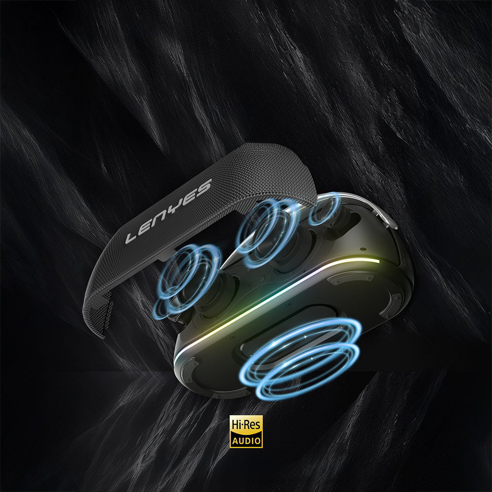 Lenyes S869 RGB Işıklı Çift Mikrofonlu Taşınabilir Bluetooth Hoparlör v5.3 - 5