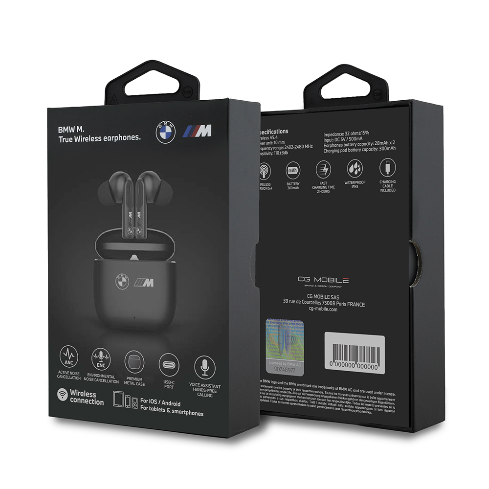 BMW Orjinal Lisanslı ANC/ENC Özellikli Baskı Logolu Bluetooth Kulaklık v5.4 - 4