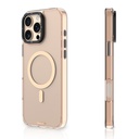 Apple iPhone 16 Pro Uyumlu Kılıf M-safe Şarj Özellikli Cam Arka Yüzey TPU Youngkit Gemstone Clear Serisi Kapak - 1