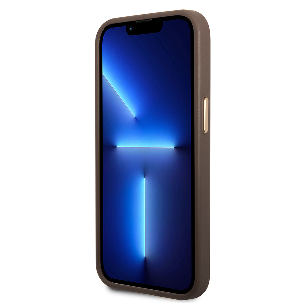 Apple iPhone 15 Pro Max Uyumlu Kılıf Guess Orjinal Lisanslı M-safe Şarj Özellikli 4G Desenli PU Metal Plaka Klasik Logolu Kapak - 12
