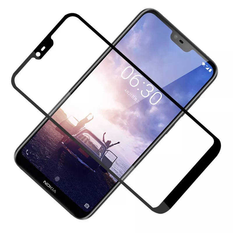 Nokia X6 Uyumlu Kenarları Kırılmaya Dayanıklı Cam Ekran Koruyucu
