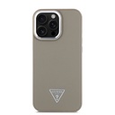 Apple iPhone 15 Pro Max Uyumlu Kılıf Guess Orjinal Lisanslı M-safe Şarj Özellikli Grained Triangle Kapak - 9