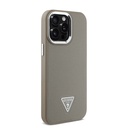 Apple iPhone 15 Pro Max Uyumlu Kılıf Guess Orjinal Lisanslı M-safe Şarj Özellikli Grained Triangle Kapak - 10