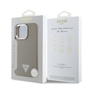 Apple iPhone 15 Pro Max Uyumlu Kılıf Guess Orjinal Lisanslı M-safe Şarj Özellikli Grained Triangle Kapak - 14