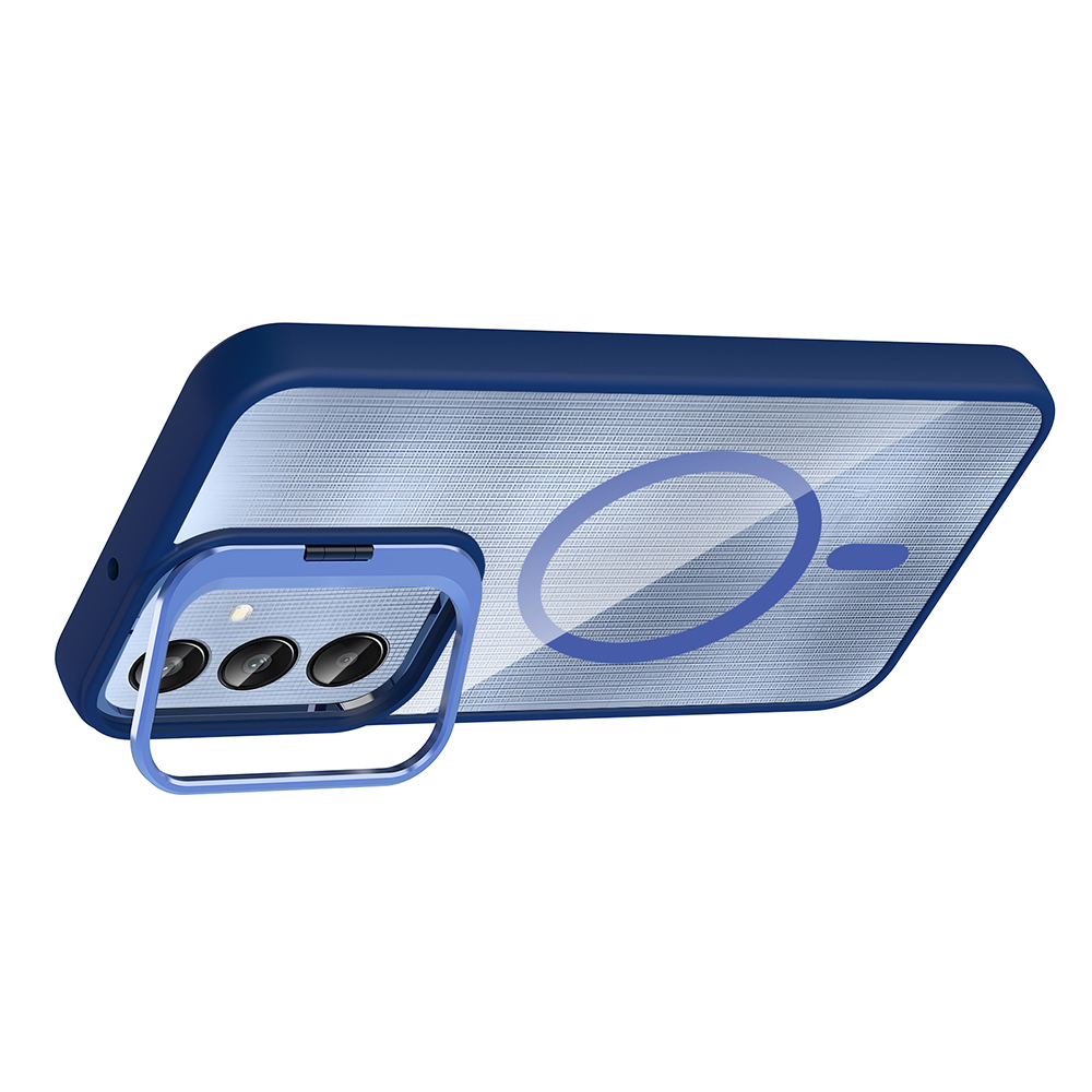 Samsung Galaxy A56 Uyumlu Kılıf Standlı ve Kamera Lens Hediyeli M-Safe Şarj Özellikli Zore Etro Kapak - 4