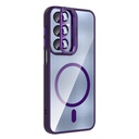 Samsung Galaxy A56 Uyumlu Kılıf Standlı ve Kamera Lens Hediyeli M-Safe Şarj Özellikli Zore Etro Kapak - 5