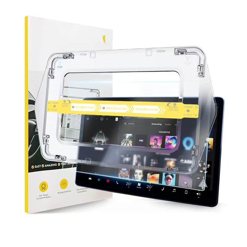 BYD 15.6 inç Araç Multimedya Ekran Koruyucu Uygulama Aparatlı Zore Premium Temperli Cam Ekran Koruyucu - 2
