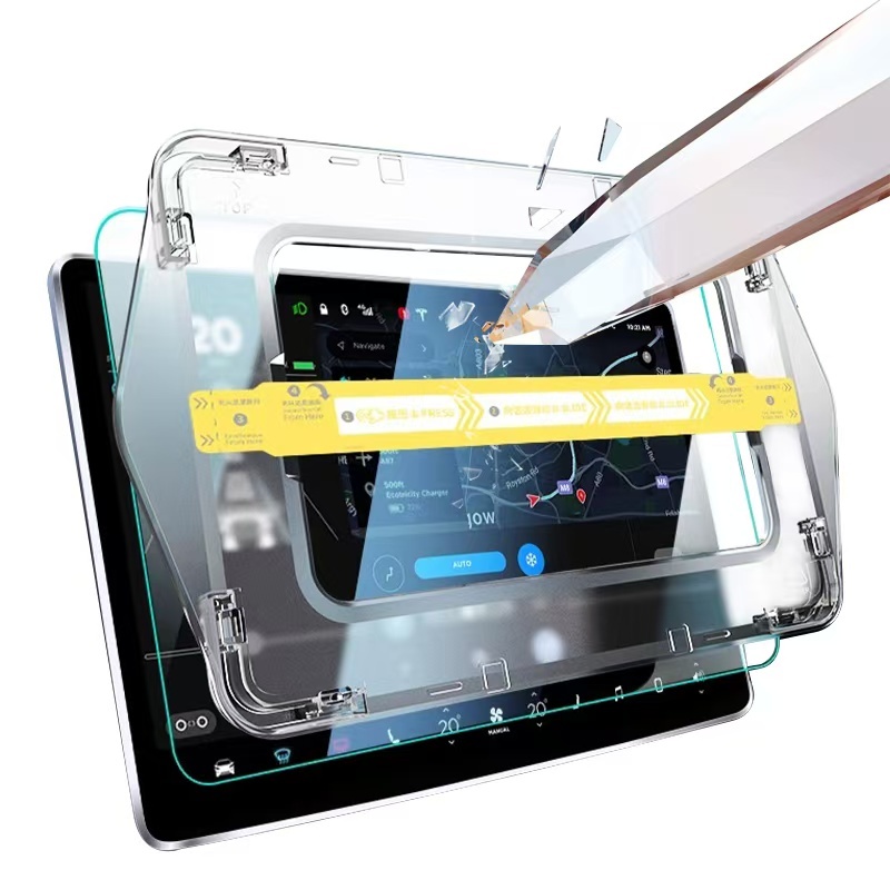 BYD 15.6 inç Araç Multimedya Ekran Koruyucu Uygulama Aparatlı Zore Premium Temperli Cam Ekran Koruyucu - 3