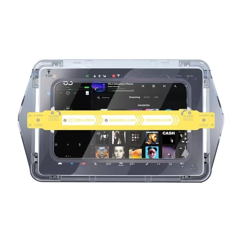 BYD 15.6 inç Araç Multimedya Ekran Koruyucu Uygulama Aparatlı Zore Premium Temperli Cam Ekran Koruyucu - 4