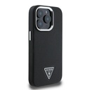 Apple iPhone 13 Pro Max Uyumlu Kılıf Guess Orjinal Lisanslı M-safe Şarj Özellikli Grained Triangle Kapak - 3