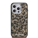 Apple iPhone 16 Pro Uyumlu Kılıf Karl Lagerfeld Orjinal Lisanslı IML Leopar Baskılı Kapak - 3