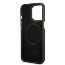 Apple iPhone 14 Pro Max Uyumlu Kılıf Guess Orjinal Lisanslı M-safe Şarj Özellikli 4G Desenli PU Metal Plaka Klasik Logolu Kapak - 13