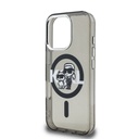 Apple iPhone 16 Pro Max Uyumlu Kılıf Karl Lagerfeld Orjinal Lisanslı Parlayan Simli Karl & Choupette Sketch Logo Kapak - 5