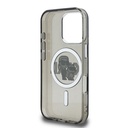 Apple iPhone 16 Pro Max Uyumlu Kılıf Karl Lagerfeld Orjinal Lisanslı Parlayan Simli Karl & Choupette Sketch Logo Kapak - 6