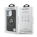 Apple iPhone 16 Pro Uyumlu Kılıf Karl Lagerfeld Orjinal Lisanslı Parlayan Simli Karl & Choupette Heads Kapak - 7