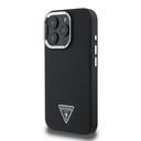 Apple iPhone 14 Pro Max Uyumlu Kılıf Guess Orjinal Lisanslı M-safe Şarj Özellikli Grained Triangle Kapak - 1