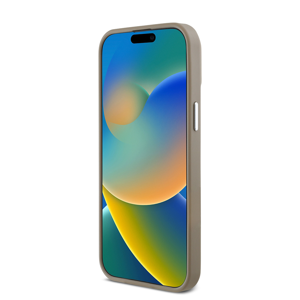 Apple iPhone 14 Pro Max Uyumlu Kılıf Guess Orjinal Lisanslı M-safe Şarj Özellikli Grained Triangle Kapak - 11