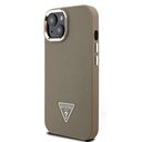 Apple iPhone 15 Uyumlu Kılıf Guess Orjinal Lisanslı M-safe Şarj Özellikli Grained Triangle Kapak - 1