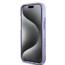 Apple iPhone 14 Uyumlu Kılıf Guess Orjinal Lisanslı Transparan Sıvılı Simli Altın Çizgili Kapak - 11