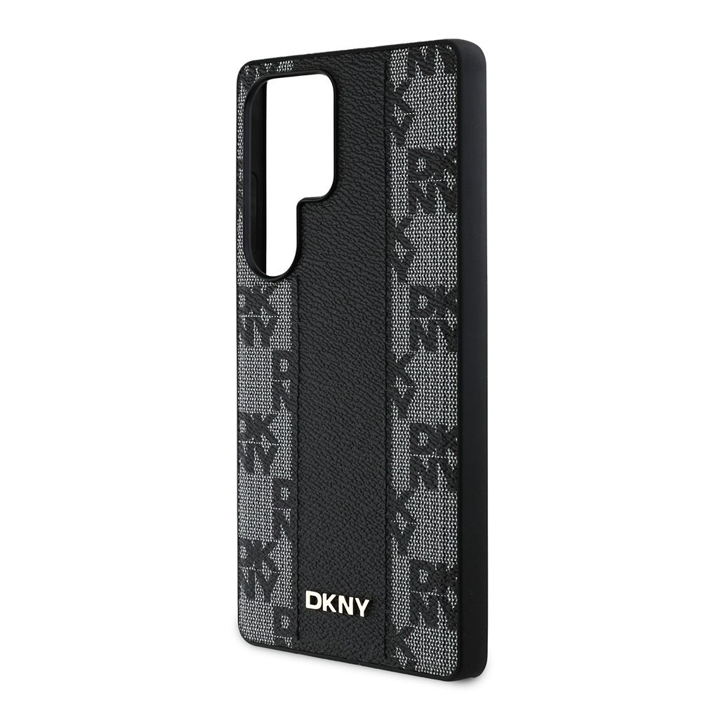 Samsung Galaxy S25 Ultra Uyumlu Kılıf DKNY Orjinal Lisanslı M-safe Şarj Özellikli 3D Yazılı Checkered Pattern Kapak - 5