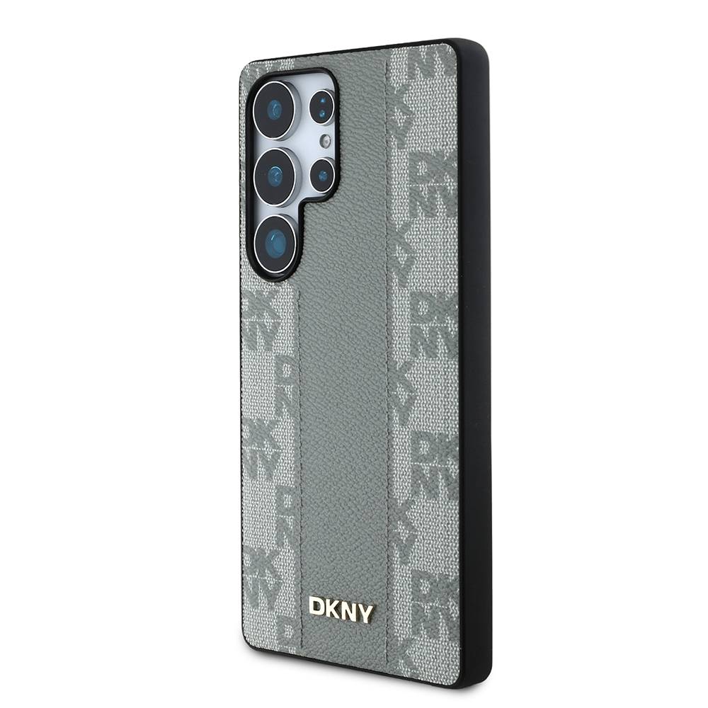 Samsung Galaxy S25 Ultra Uyumlu Kılıf DKNY Orjinal Lisanslı M-safe Şarj Özellikli 3D Yazılı Checkered Pattern Kapak - 7