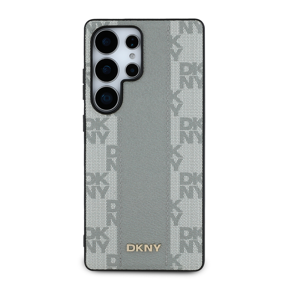Samsung Galaxy S25 Ultra Uyumlu Kılıf DKNY Orjinal Lisanslı M-safe Şarj Özellikli 3D Yazılı Checkered Pattern Kapak - 8