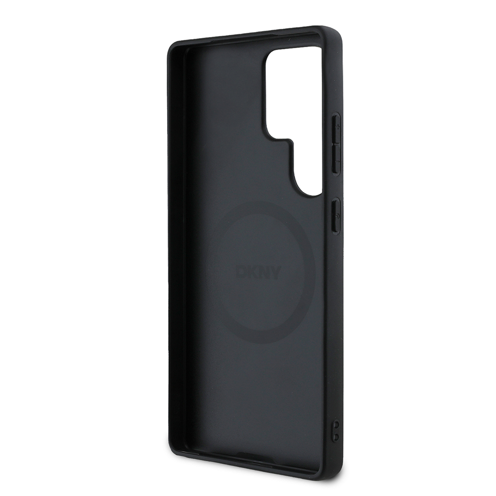 Samsung Galaxy S25 Ultra Uyumlu Kılıf DKNY Orjinal Lisanslı M-safe Şarj Özellikli 3D Yazılı Checkered Pattern Kapak - 12