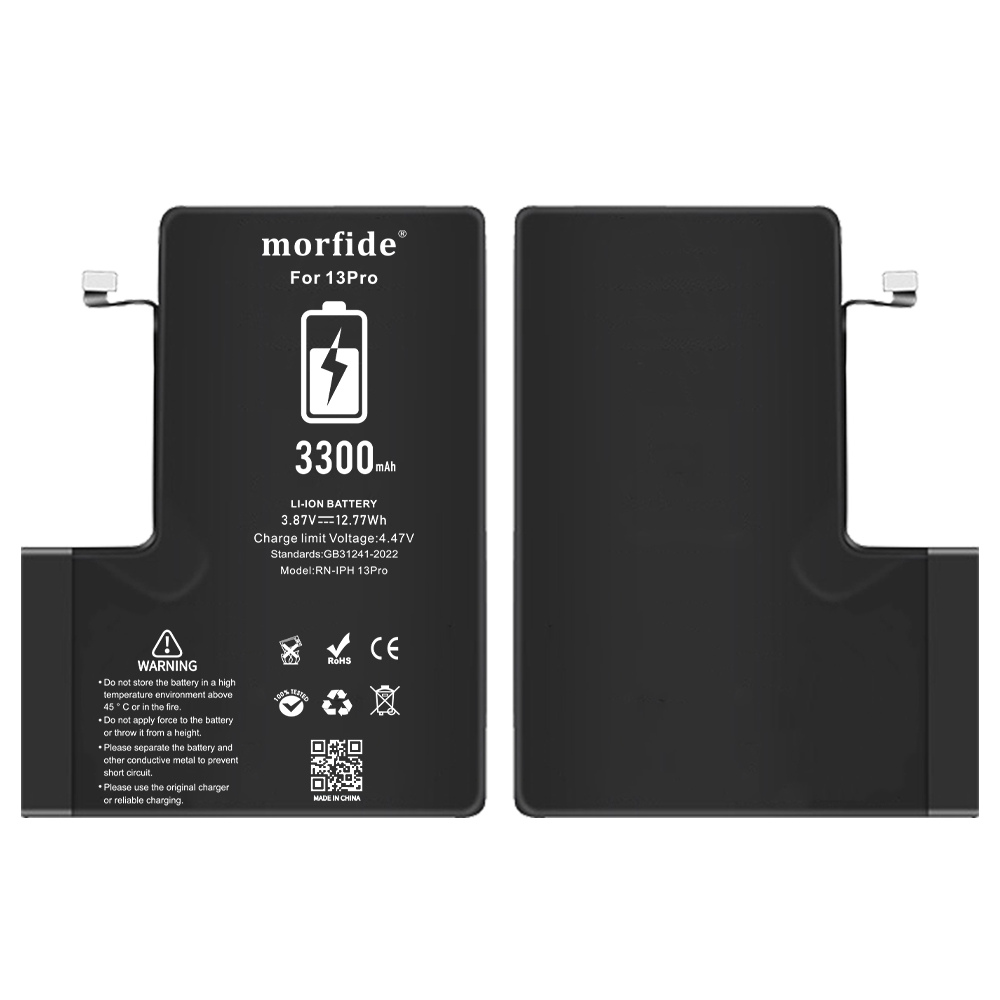 Apple iPhone 13 Pro Uyumlu 3300mAh Yüksek Kapasiteli Batarya - Gelişmiş Akıllı Chip - Pil Sağlığı Destekli - Morfide M-Max