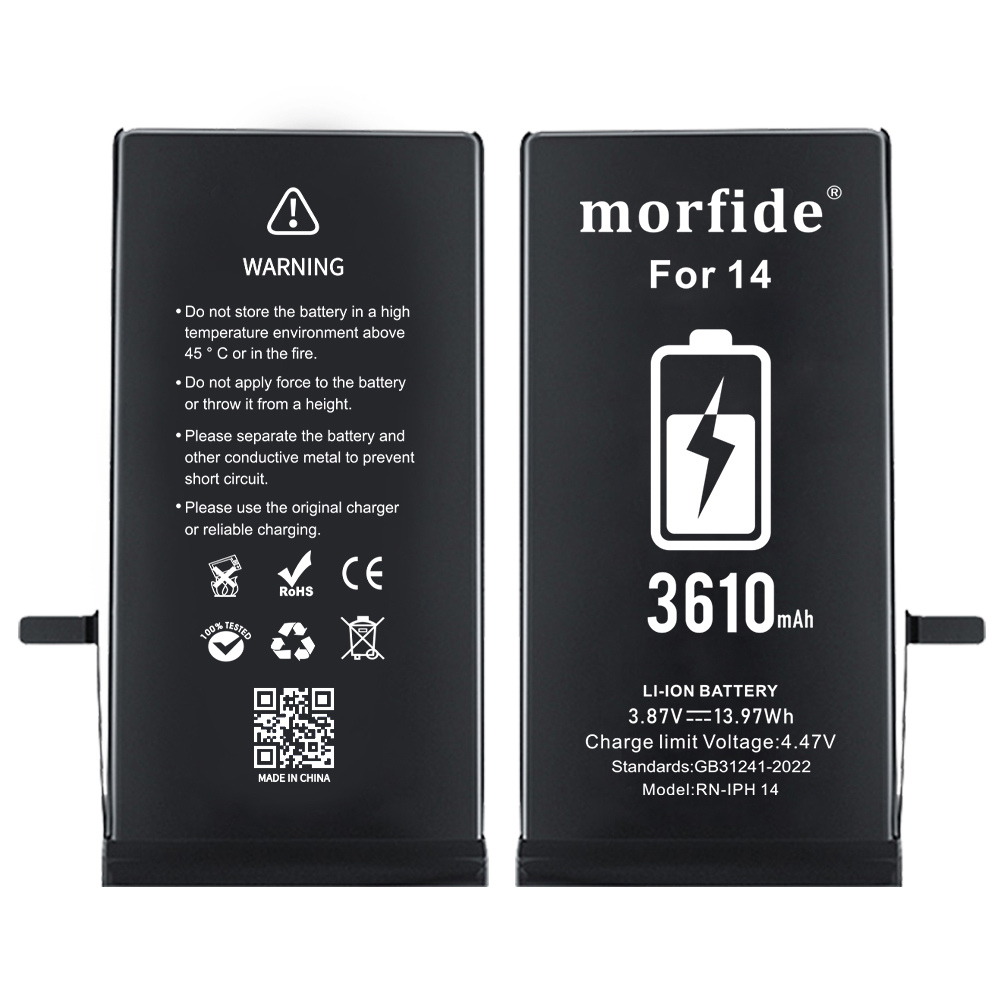 Apple iPhone 14 Uyumlu 3610mAh Yüksek Kapasiteli Batarya - Gelişmiş Akıllı Chip - Pil Sağlığı Destekli - Morfide M-Max