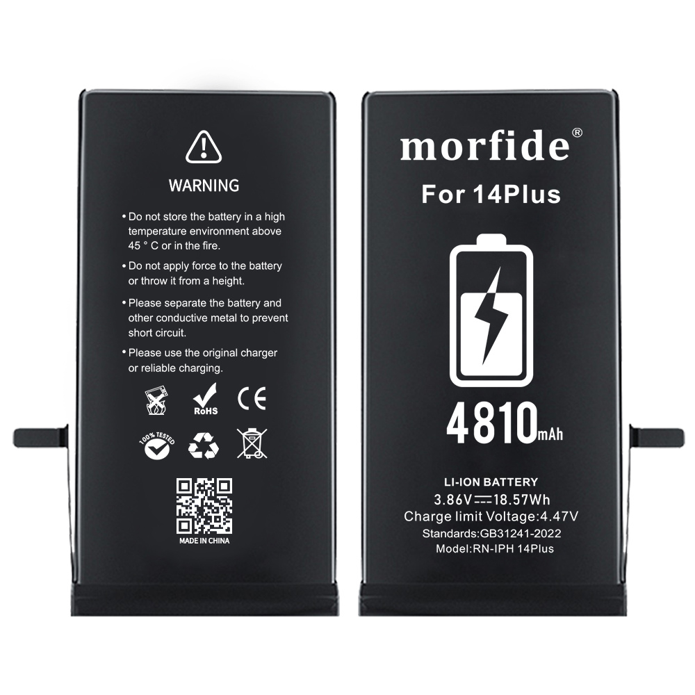 Apple iPhone 14 Plus Uyumlu 4810mAh Yüksek Kapasiteli Batarya - Gelişmiş Akıllı Chip - Pil Sağlığı Destekli - Morfide M-Max