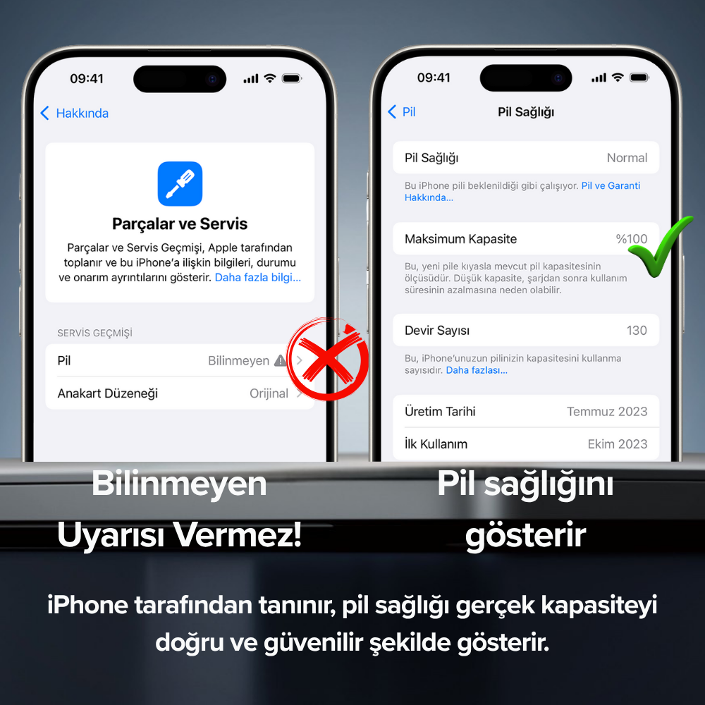 Apple iPhone 14 Pro Max Uyumlu 4750mAh Yüksek Kapasiteli Batarya - Gelişmiş Akıllı Chip - Pil Sağlığı Destekli - Morfide M-Max