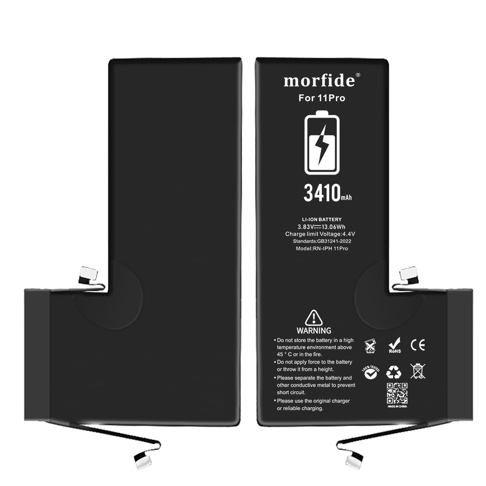 Apple iPhone 11 Pro Uyumlu 3410mAh Yüksek Kapasiteli Batarya Morfide M-Max – A Sınıf Hücre, 15 Ay Garantili