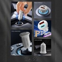 Lenyes CA53 Hızlı Şarj Özellikli Dual Type-C + USB-A Portlu Mini Araç Şarj Aleti 30W - 2