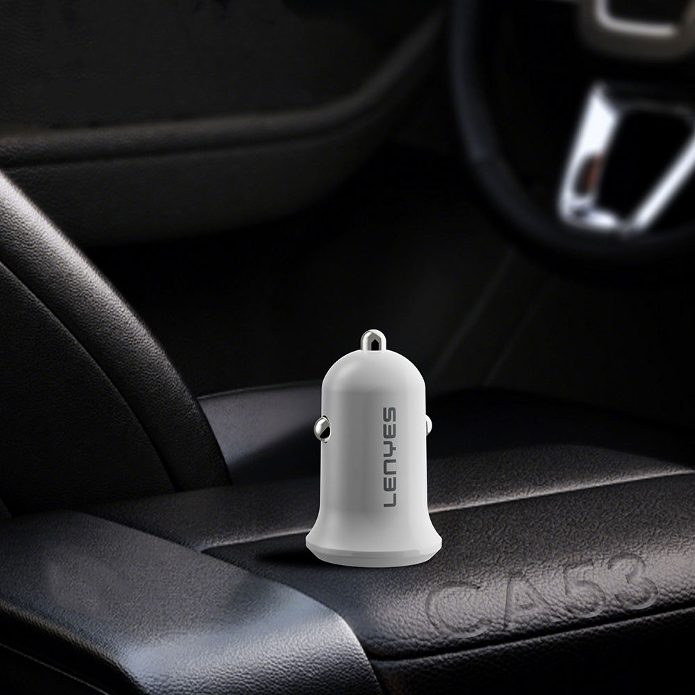 Lenyes CA53 Hızlı Şarj Özellikli Dual Type-C + USB-A Portlu Mini Araç Şarj Aleti 30W - 6