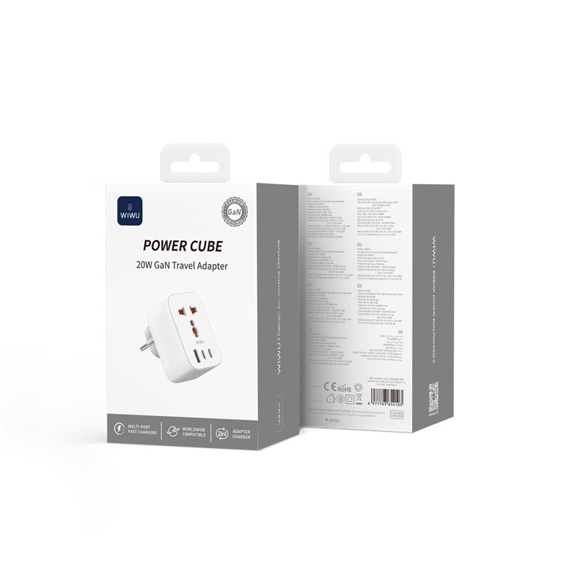 Wiwu Wi-UA007 GaN Tech PD Hızlı Şarj Özellikli Seyehat Şarj Başlığı 20W - 5