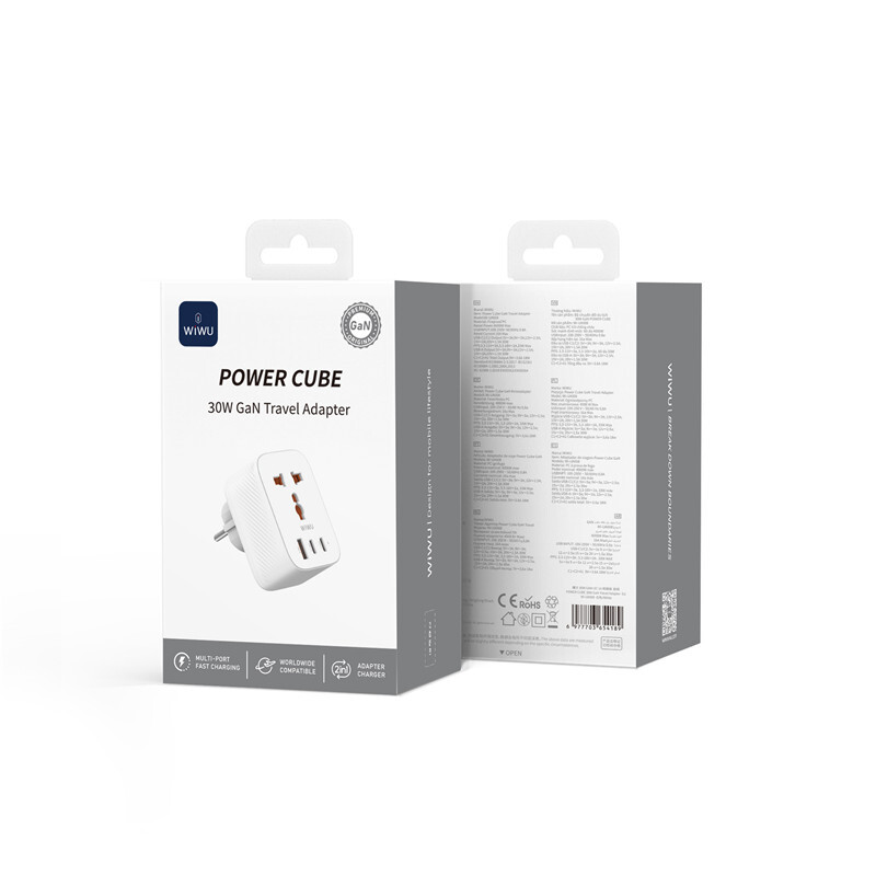 Wiwu Wi-UA008 GaN Tech PD Hızlı Şarj Özellikli Seyahat Şarj Başlığı 30W - 5