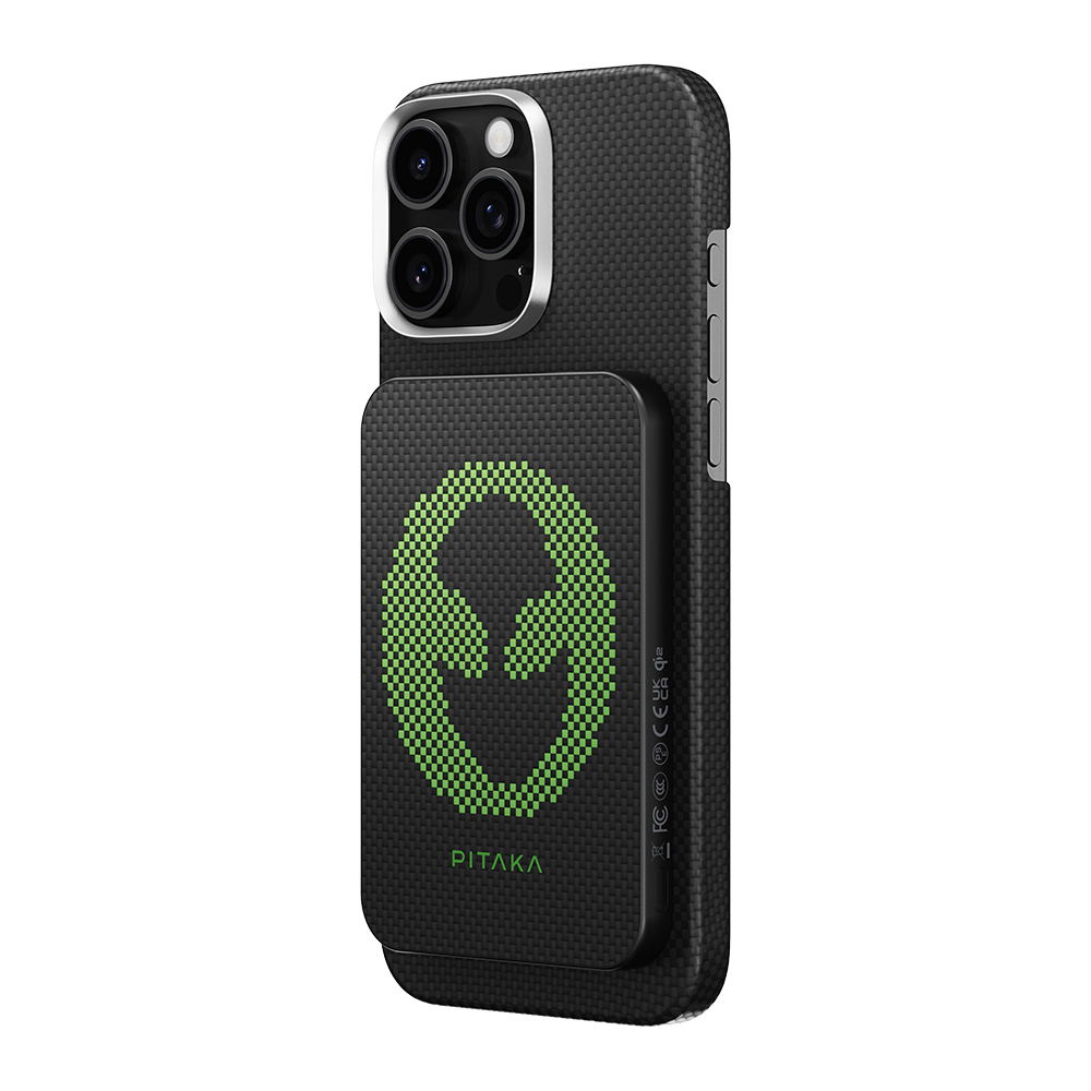 Pitaka Tactile Woven Qi2 Şarj Teknolojili Aramid Fiber M-Safe Powerbank 15W 5000mAh - 6