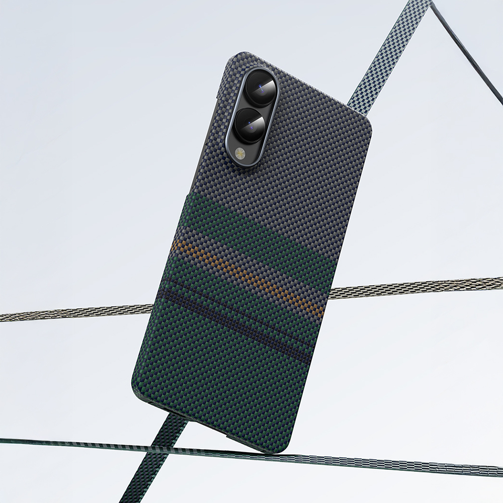 Samsung Galaxy S25 Edge Uyumlu Kılıf M-safe Şarj Özellikli Karbon Fiber Tasarımlı Benks Aurora ArmorAir Kevlar Kapak - 6