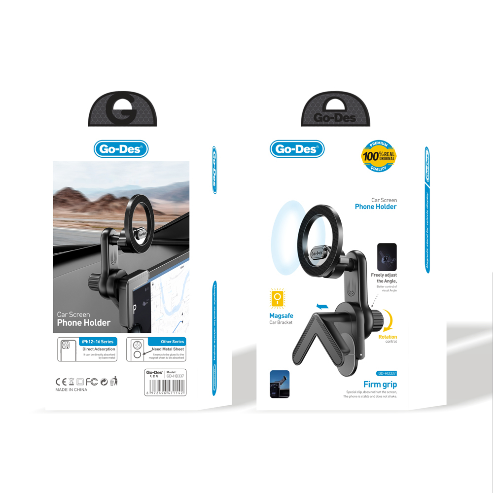 Go Des GD-HD337 360° Dönebilen Başlıklı V Köşeli Laptop - Monitör Telefon Tutucu - 2