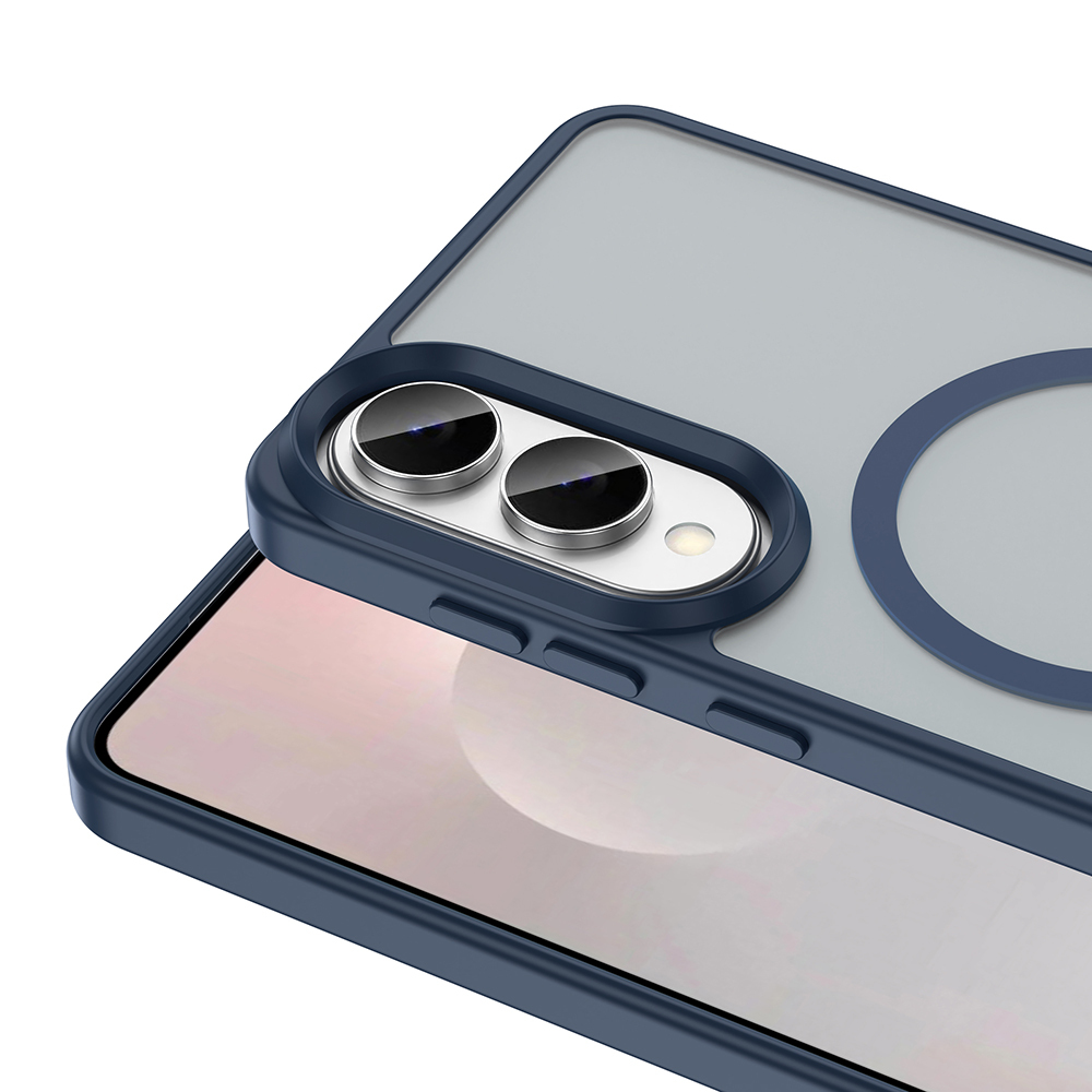 Samsung Galaxy S25 Edge Uyumlu Kılıf M-safe Şarj Özellikli Mat Arka Yüzey Zore Sio Kapak - 6