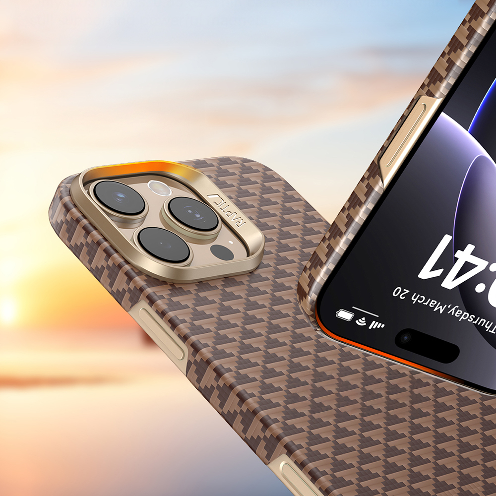 Apple iPhone 16 Pro Uyumlu Kılıf M-safe Şarj Özellikli Raptic Aramid Skin Origin Serisi Kapak - 15