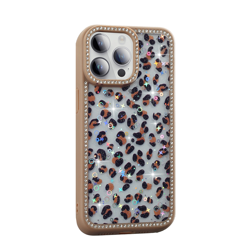 Apple iPhone 14 Pro Max Uyumlu Kılıf Taşlı ve Simli Tasarım Zore Azra Kapak - 2