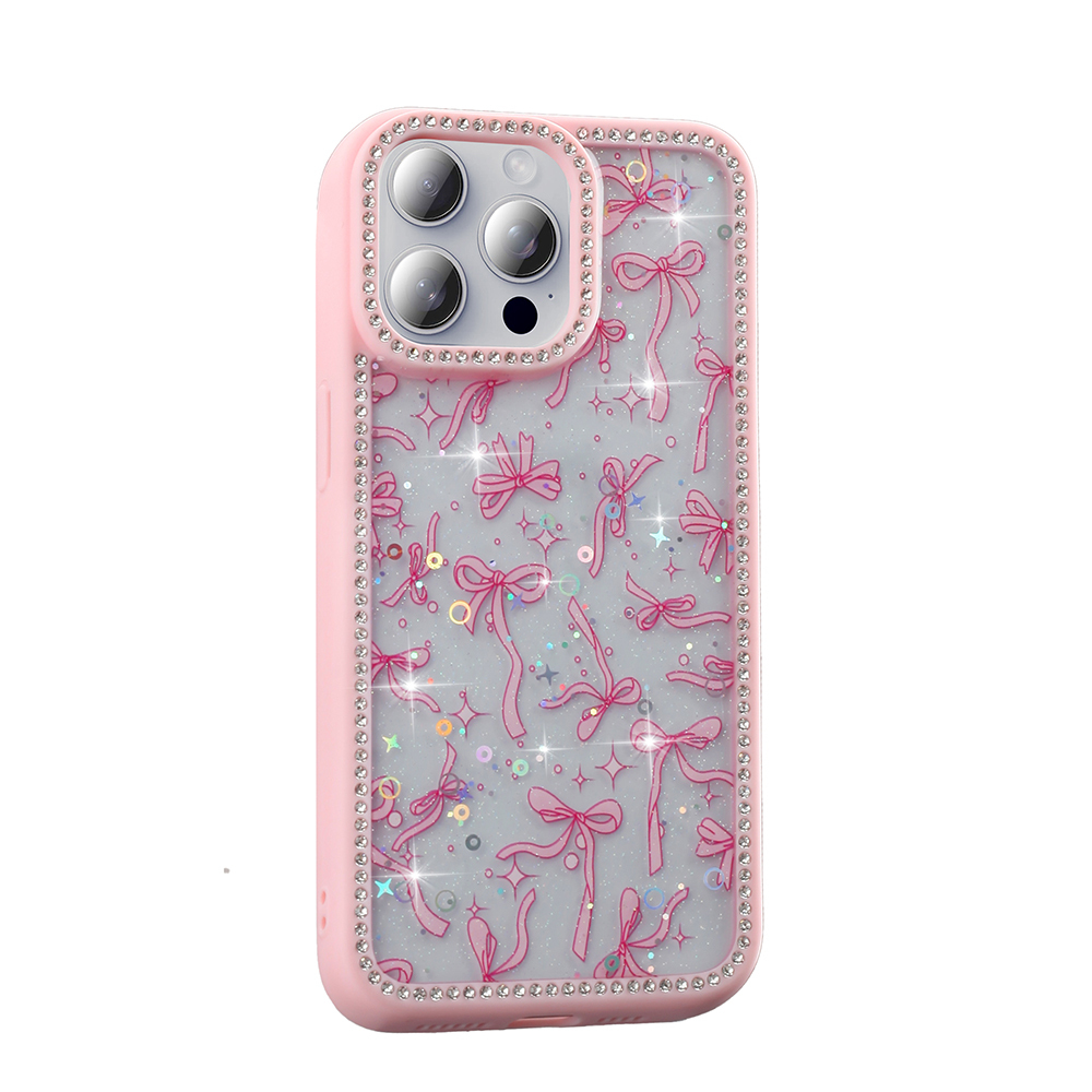 Apple iPhone 15 Pro Max Uyumlu Kılıf Taşlı ve Simli Tasarım Zore Azra Kapak - 3