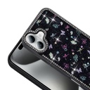 Apple iPhone 16 Uyumlu Kılıf Taşlı ve Simli Tasarım Zore Azra Kapak - 5