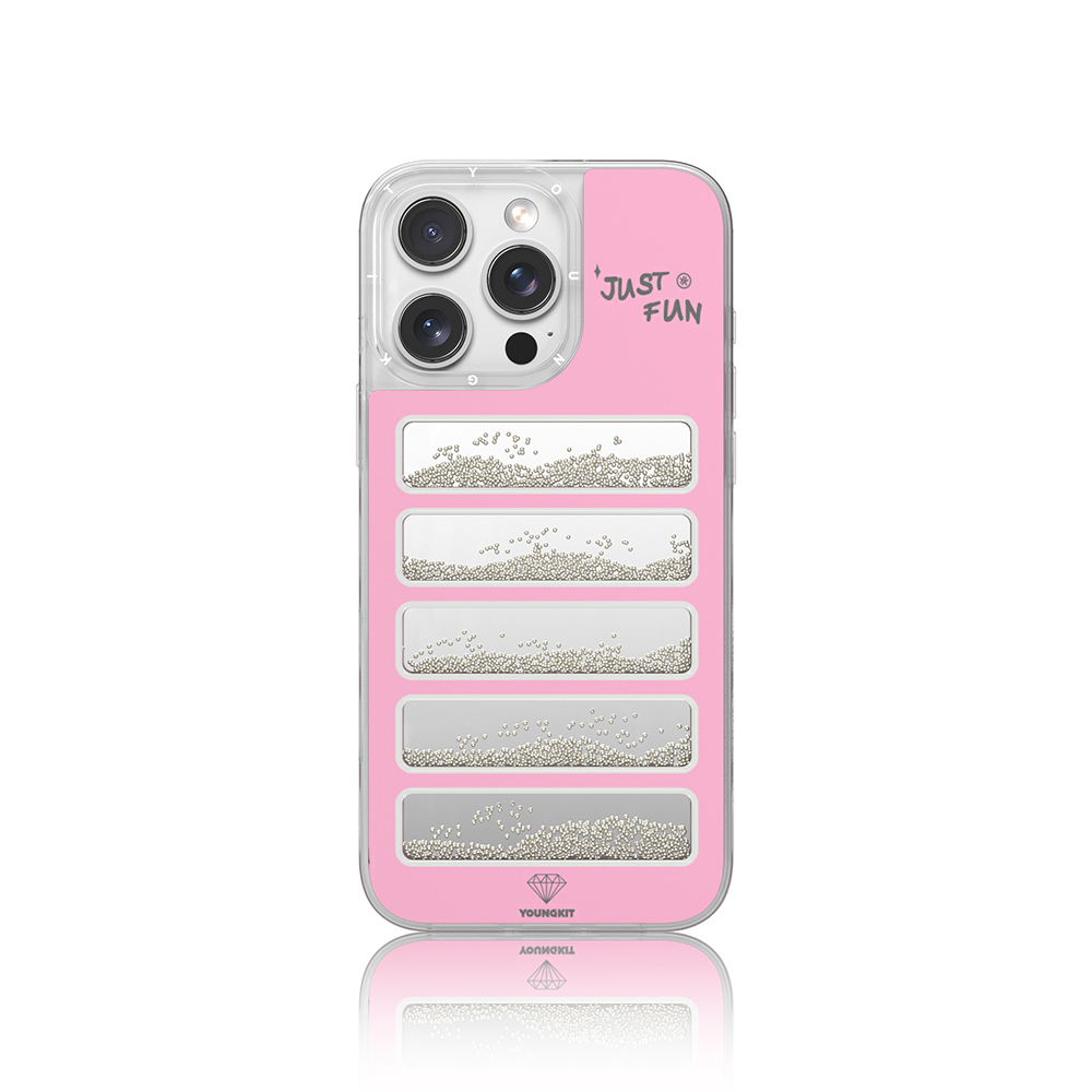 Apple iPhone 16 Pro Max Uyumlu Kılıf Aynalı ve Boncuklu Tasarım Youngkit Jump Serisi Kapak - 3